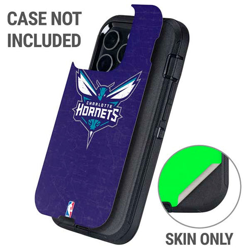 NBA Charlotte Hornets Distressed-Purple Otterbox Defender iPhone Skin