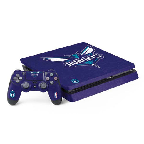 NBA Charlotte Hornets Distressed-Purple PS4 Slim Bundle Skin