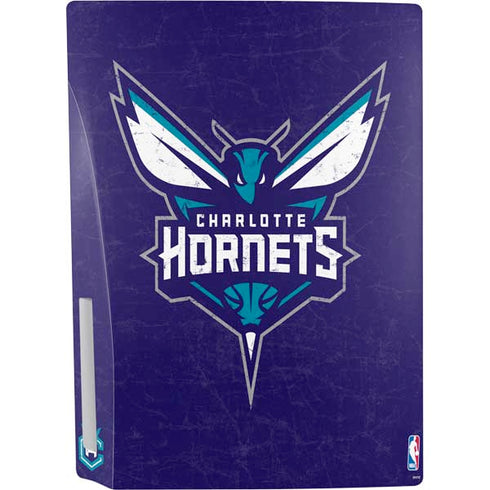 NBA Charlotte Hornets Distressed-Purple PS5 Console Skin