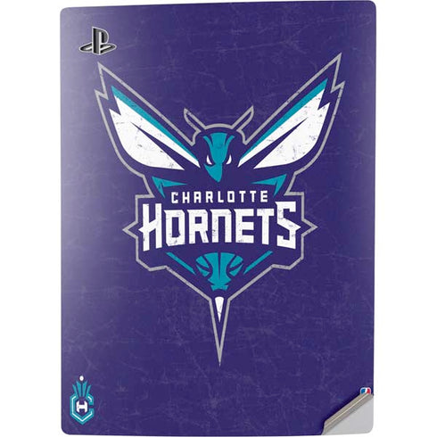 NBA Charlotte Hornets Distressed-Purple PS5 Digital Edition Console Skin