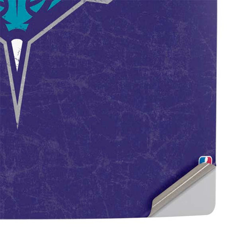 NBA Charlotte Hornets Distressed-Purple PS5 Slim Digital Edition Console Skin