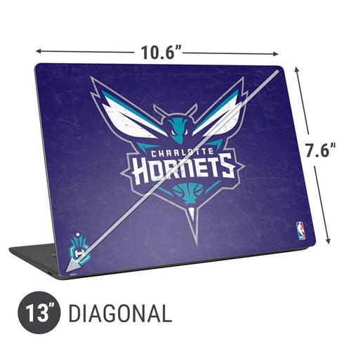 NBA Charlotte Hornets Distressed-Purple Universal Laptop 13in (10.6 x 7.6in) Skin