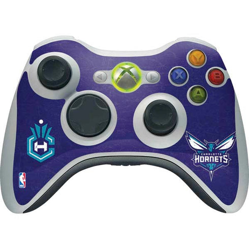 NBA Charlotte Hornets Distressed-Purple Xbox 360 Wireless Controller Skin