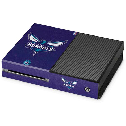 NBA Charlotte Hornets Distressed-Purple Xbox One Console Skin