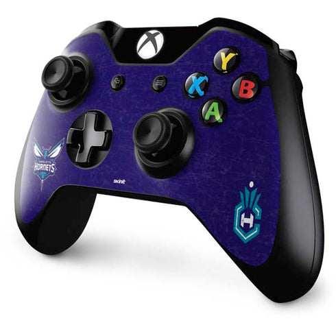 NBA Charlotte Hornets Distressed-Purple Xbox One Controller Skin