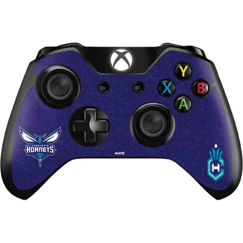 NBA Charlotte Hornets Distressed-Purple Xbox One Controller Skin