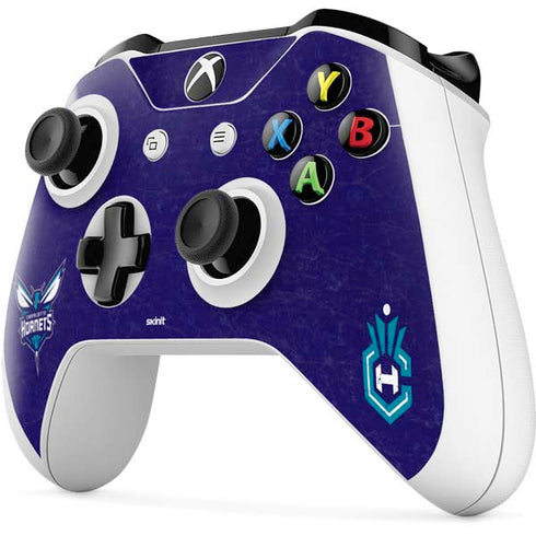 NBA Charlotte Hornets Distressed-Purple Xbox One S Controller Skin