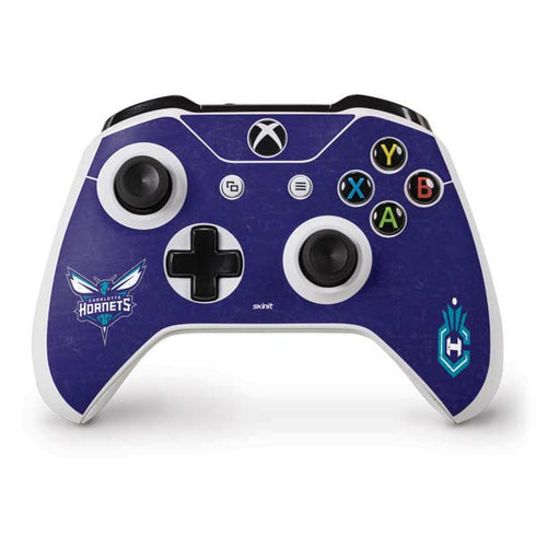 NBA Charlotte Hornets Distressed-Purple Xbox One S Controller Skin