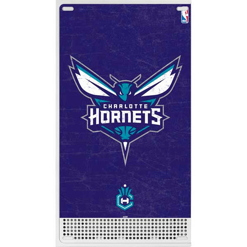 NBA Charlotte Hornets Distressed-Purple Xbox Series S Console Skin