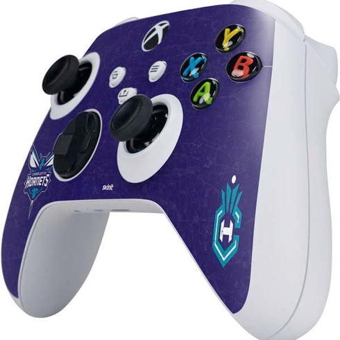 NBA Charlotte Hornets Distressed-Purple Xbox Series S Controller Skin