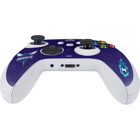 NBA Charlotte Hornets Distressed-Purple Xbox Series S Controller Skin
