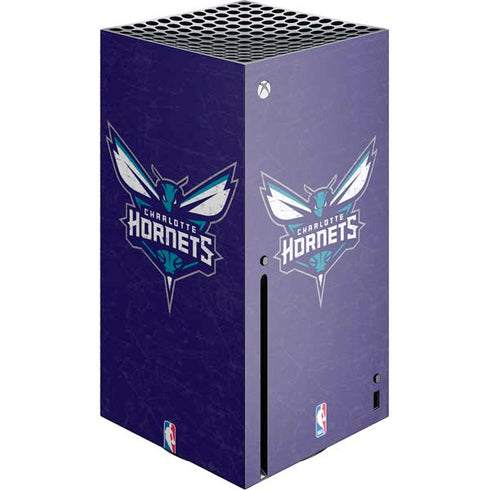 NBA Charlotte Hornets Distressed-Purple Xbox Series X Console Skin