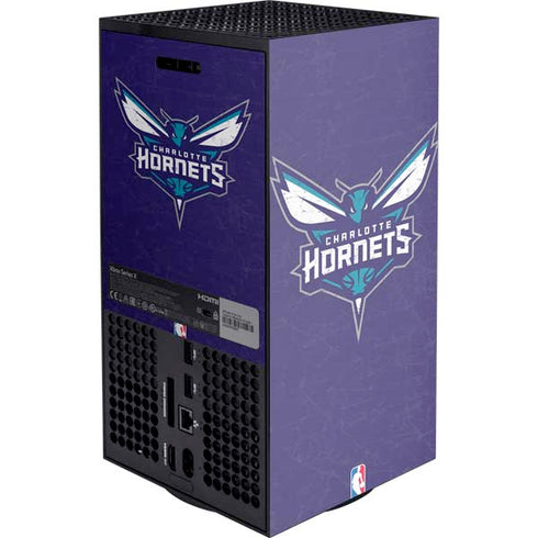 NBA Charlotte Hornets Distressed-Purple Xbox Series X Console Skin