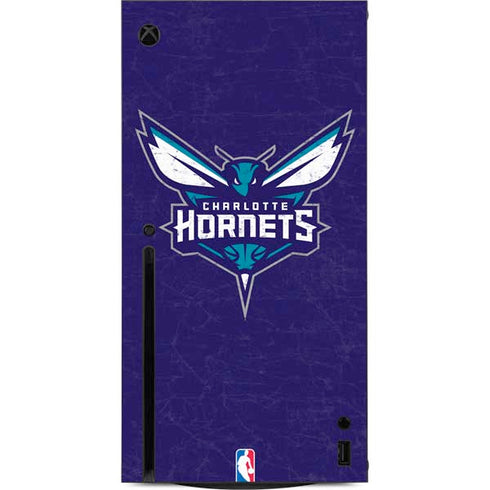 NBA Charlotte Hornets Distressed-Purple Xbox Series X Console Skin