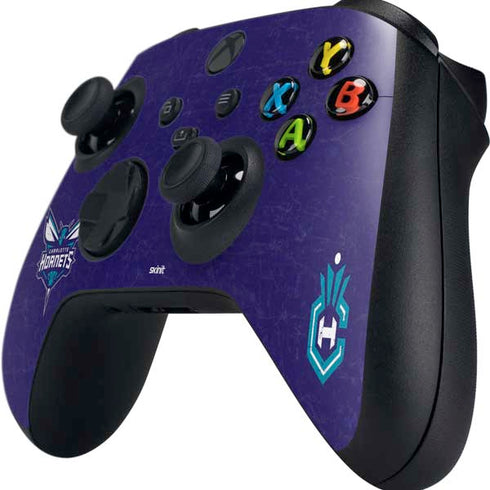 NBA Charlotte Hornets Distressed-Purple Xbox Series X Controller Skin