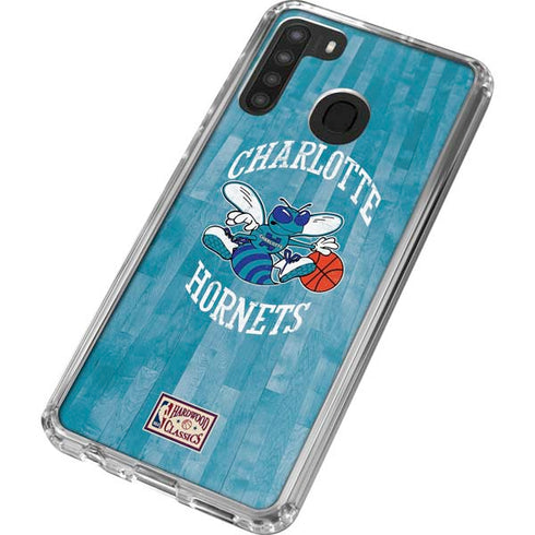 NBA Charlotte Hornets Hardwood Classics Galaxy A21 Clear Case