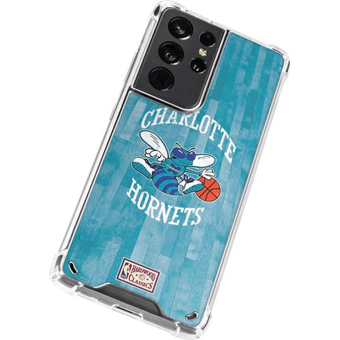 NBA Charlotte Hornets Hardwood Classics Galaxy S21 Ultra 5G Clear Case