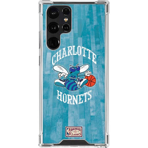 NBA Charlotte Hornets Hardwood Classics Galaxy S22 Ultra Clear Case