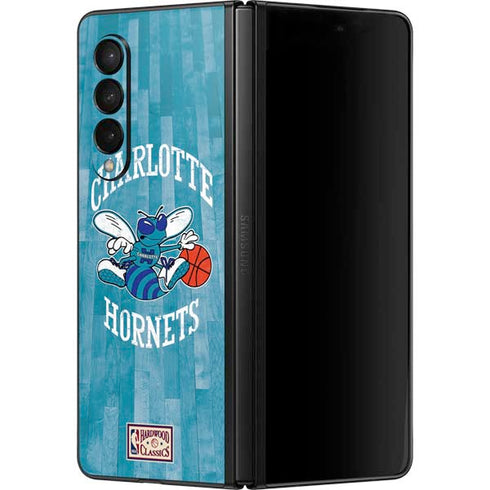 NBA Charlotte Hornets Hardwood Classics Galaxy Z Fold3 5G Skin