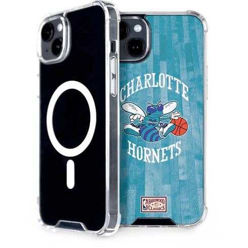 NBA Charlotte Hornets Hardwood Classics iPhone 15 Plus MagSafe Case