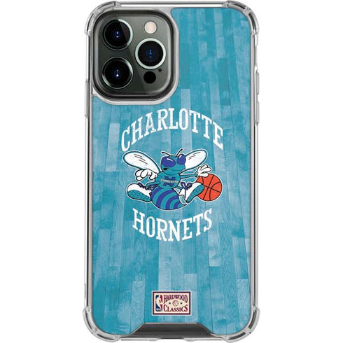 NBA Charlotte Hornets Hardwood Classics iPhone 14 Pro Max Clear Case