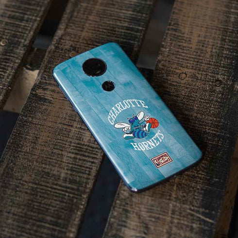 NBA Charlotte Hornets Hardwood Classics Moto E5 Plus Skin