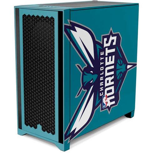 NBA Charlotte Hornets Large Logo Corsair 4000D Tempered Glass Mid-Tower ATX Case Skin
