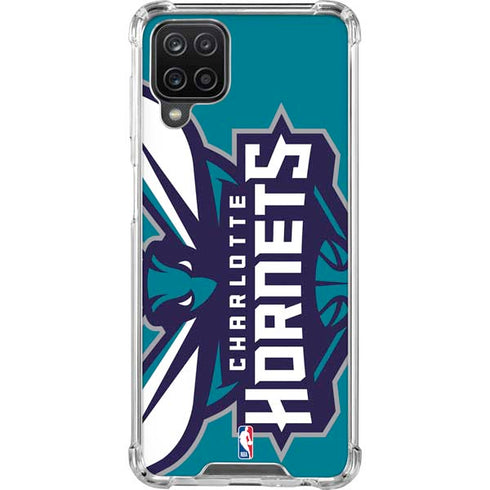 NBA Charlotte Hornets Large Logo Galaxy A12 Clear Case
