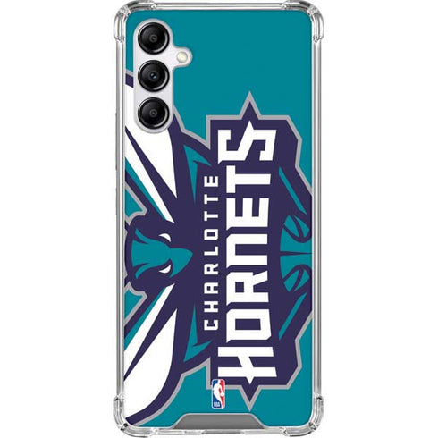 NBA Charlotte Hornets Large Logo Galaxy A14 5G Clear Case