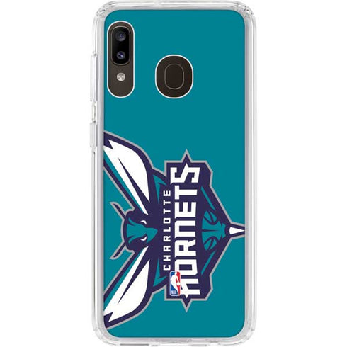 NBA Charlotte Hornets Large Logo Galaxy A20 Clear Case