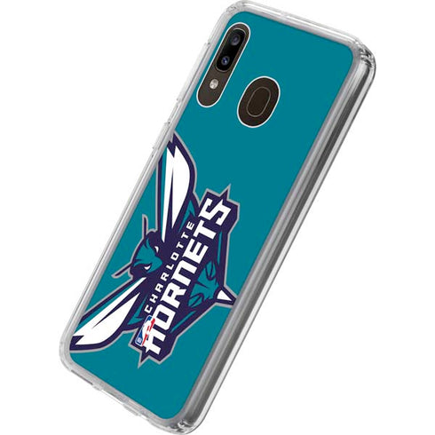 NBA Charlotte Hornets Large Logo Galaxy A20 Clear Case