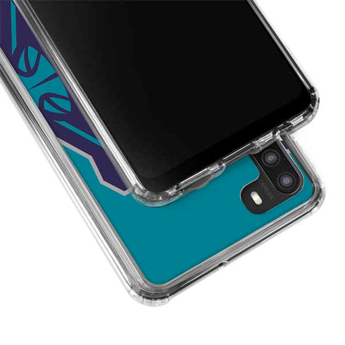 NBA Charlotte Hornets Large Logo Galaxy A21 Clear Case