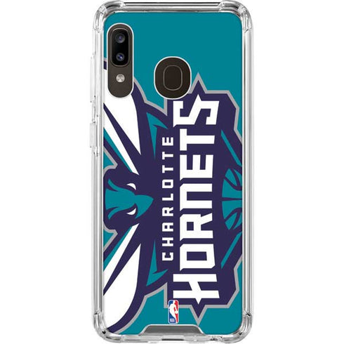 NBA Charlotte Hornets Large Logo Galaxy A30 Clear Case