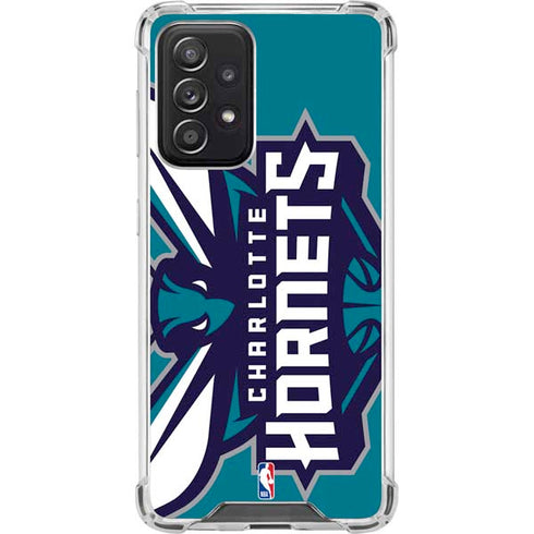 NBA Charlotte Hornets Large Logo Galaxy A52 5G Clear Case