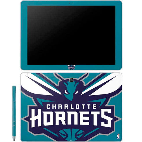 NBA Charlotte Hornets Large Logo Galaxy Book 12in Skin