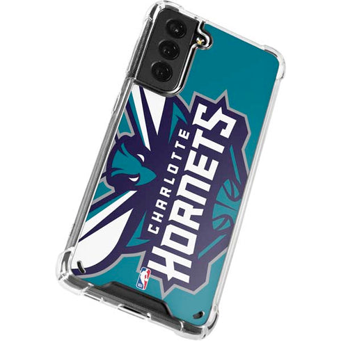 NBA Charlotte Hornets Large Logo Galaxy S21 5G Clear Case