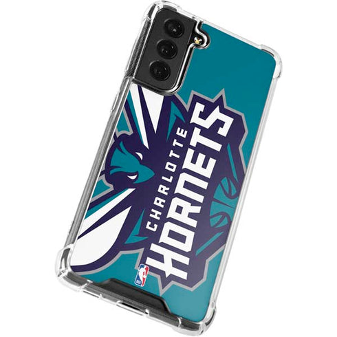 NBA Charlotte Hornets Large Logo Galaxy S21 FE Clear Case