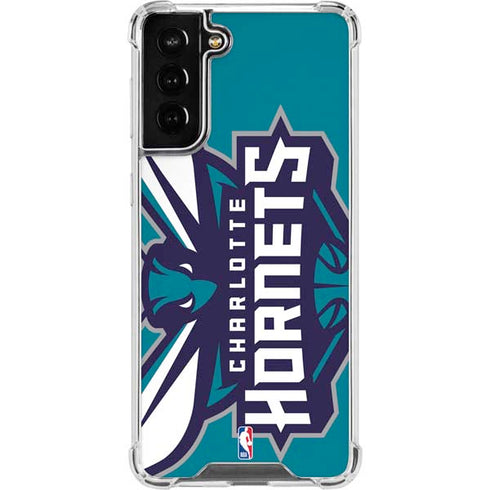 NBA Charlotte Hornets Large Logo Galaxy S21 FE Clear Case