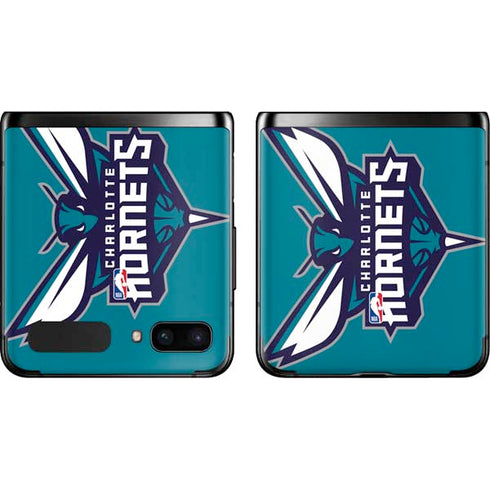 NBA Charlotte Hornets Large Logo Galaxy Z Flip Skin