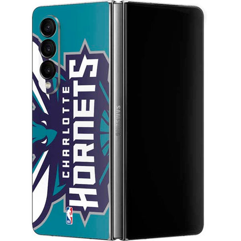 NBA Charlotte Hornets Large Logo Galaxy Z Fold4 5G Skin