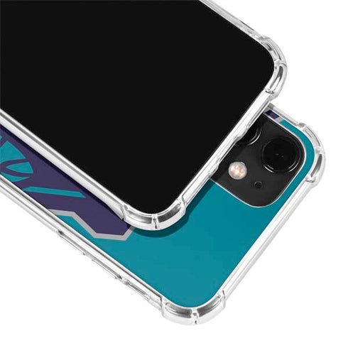 NBA Charlotte Hornets Large Logo iPhone 12 Clear Case