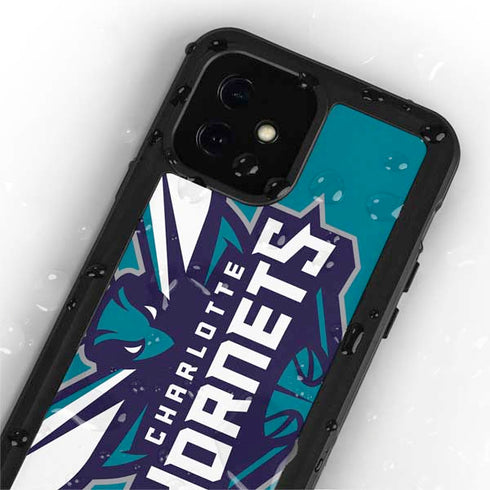 NBA Charlotte Hornets Large Logo iPhone 12 Mini Waterproof Case