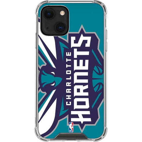NBA Charlotte Hornets Large Logo iPhone 13 Mini Clear Case