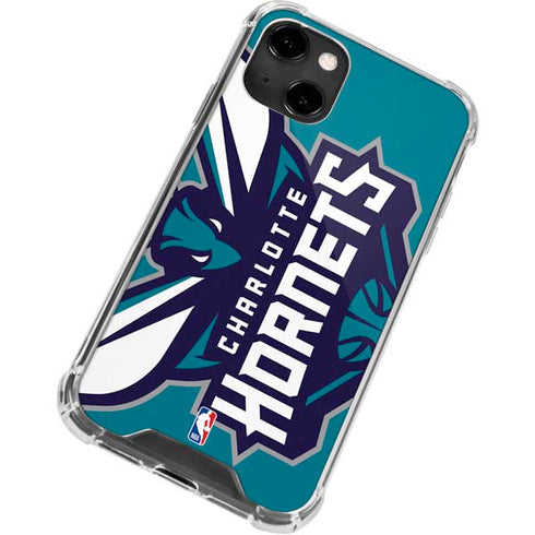 NBA Charlotte Hornets Large Logo iPhone 14 Clear Case