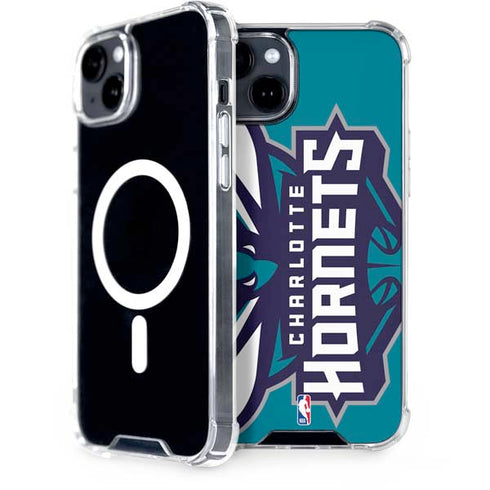 NBA Charlotte Hornets Large Logo iPhone 15 Plus MagSafe Case