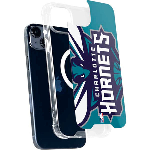NBA Charlotte Hornets Large Logo iPhone 15 Plus MagSafe Case