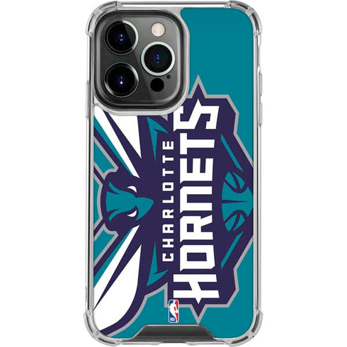 NBA Charlotte Hornets Large Logo iPhone 15 Pro Clear Case