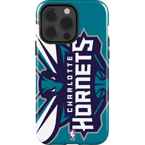 NBA Charlotte Hornets Large Logo iPhone 14 Pro Impact Case