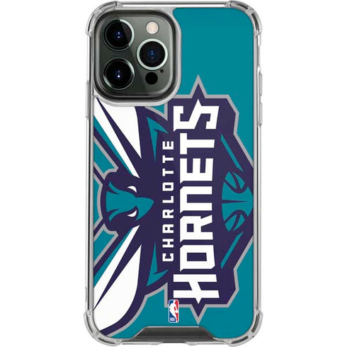 NBA Charlotte Hornets Large Logo iPhone 14 Pro Max Clear Case