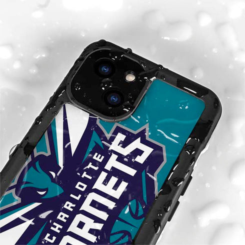 NBA Charlotte Hornets Large Logo iPhone 15 Plus Waterproof Case